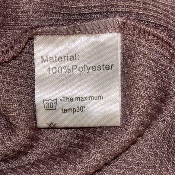 Mauve Thermal Look Long Sleeve Pullover XXL - Picture 7 of 9